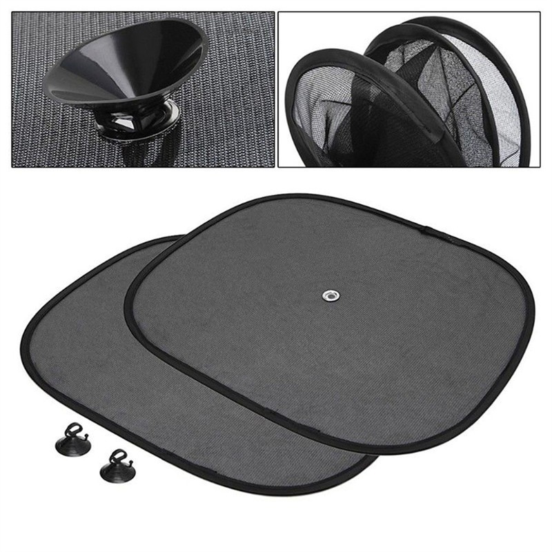 2pcs Car Sunshades With Vaccum Cups