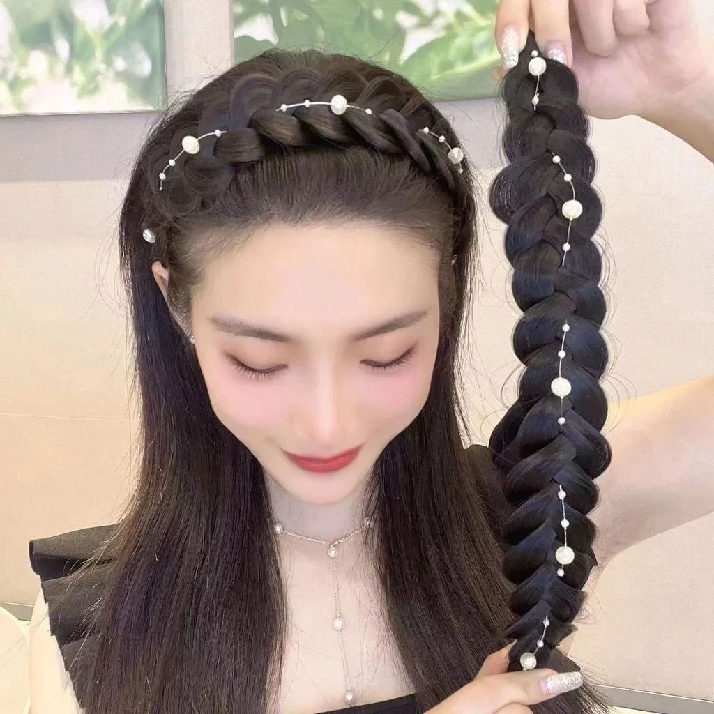 Wig Hairband With Pearl